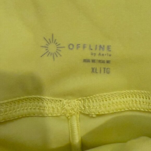 NWOT OFFLINE By Aerie Real Me Crossover Flowy Short Yellow XL - Picture 6 of 6
